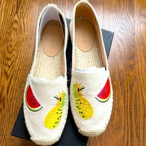 J. Crew Espadrilles with Fruit Salad Embroidery - 7.5